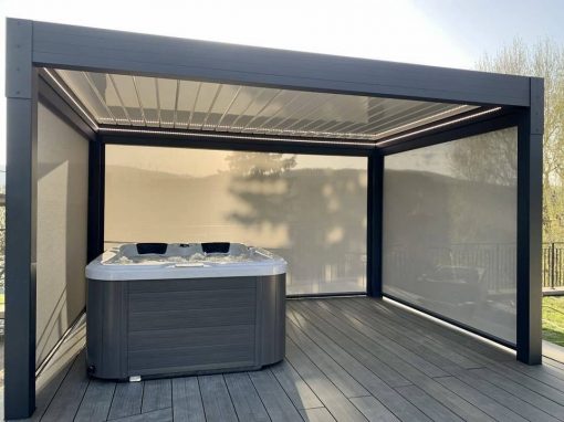 Installation d’un spa O347 et pergola Bio-climatique à Rumilly 74 Haute Savoie