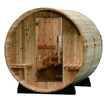 Vente et installation de Saunas tonneau exterieur en bois Finlandais en Savoie